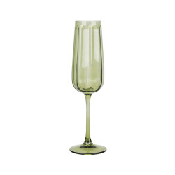 LOT DE 4 FLÛTES RIVIERA VERT 24CL EN VERRE