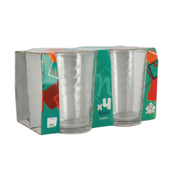 LOT 4 GOBELETS SURF 20CL EN VERRE TRANSPARENT