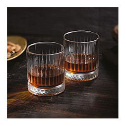 BOITE DE 4 CHOPES ELYSIA 21CL EN VERRE TRANSPARENT FORME BASSE