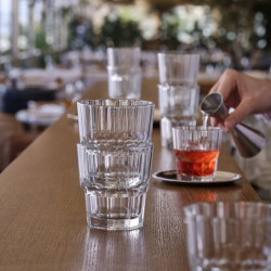 LOT DE 3 CHOPES FORME BASSE SERENITY 25,5CL EN VERRE TRANSPARENT