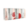 LOT DE 3 CHOPES FORME HAUTE SERENITY 26,5CL EN VERRE TRANSPARENT