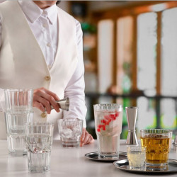 LOT DE 3 CHOPES FORME HAUTE SERENITY 26,5CL EN VERRE TRANSPARENT