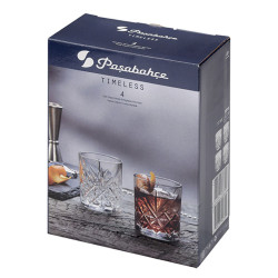 BOITE DE 4 CHOPES TIMELESS 21CL EN VERRE FORME BASSE