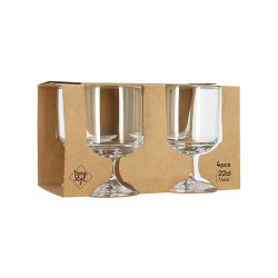 LOT DE 4 VERRES À PIED TOWER 22CL EN VERRE TRANSPARENT