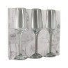 LOT 3 FLUTES A CHAMPAGNE 23CL FLORENCE EN  VERRE TRANSPARENT