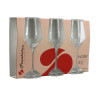 LOT DE 3 VERRES À PIED 33.5CL EN VERRE TRANSPARENT