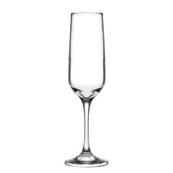 LOT DE 3 FLÛTES 21CL EN VERRE TRANSPARENT