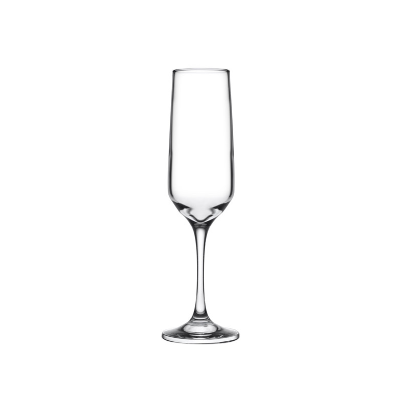 LOT DE 3 FLÛTES 21CL EN VERRE TRANSPARENT