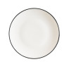 ASSIETTE PLATE LINEA NOIR 25CM EN PORCELAINE