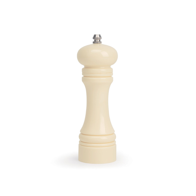 MOULIN SEL POIVRE 18.5CM EN PLASTIQUE CRÈME AVEC BROYEUR CÉRAMIQUE