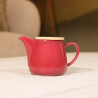THÉIÈRE ANNA 500ML EN GRÈS MAGENTA AVEC COUVERCLE EN HEVEA