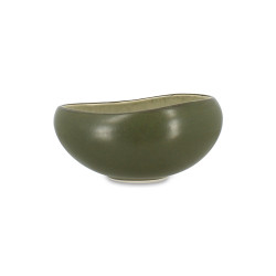 ASSIETTE COUPE OLI D15.5CM 60CL EN GRÈS VERT