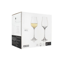 BOITE DE 6 VERRES À PIED NEO 25CL EN CRISTALLIN