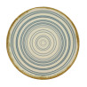 ASSIETTE À DESSERT SPIRALE 21CM BLEU ET BEIGE