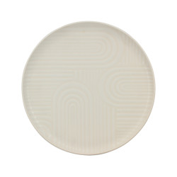 ASSIETTE PLATE DUNE 26CM EN GRÈS CREME