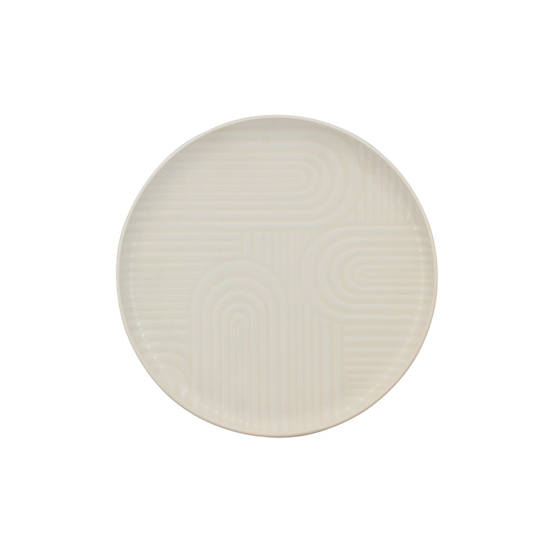 ASSIETTE PLATE DUNE 26CM EN GRÈS CREME