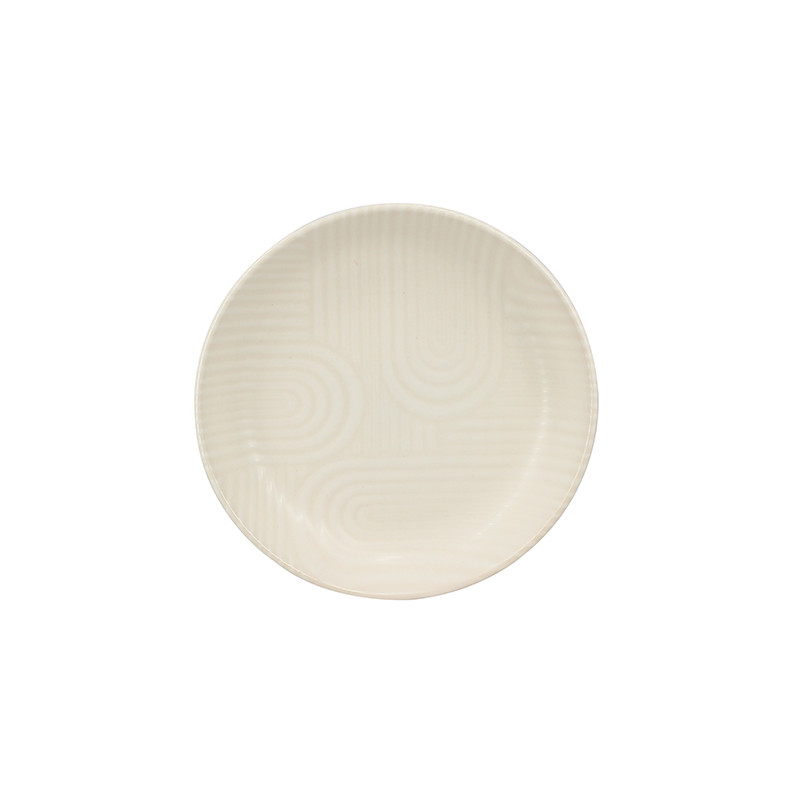 ASSIETTE CREUSE DUNE 20.5CM EN GRÈS CREME