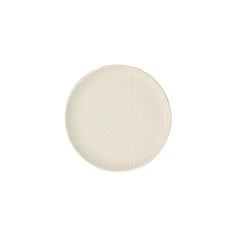 ASSIETTE À DESSERT DUNE 19CM EN GRÈS CREME