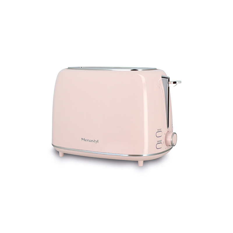 GRILLE PAIN RETRO 2 TRANCHES EN ACIER INOXYDABLE ROSE