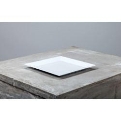 ASSIETTE PLATE CARRÉE 27CM EN PORCELAINE BLANC