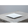 ASSIETTE PLATE CARRÉE 25CM EN PORCELAINE BLANC