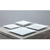 ASSIETTE DESSERT CARRÉE 19CM PORCELAINE BLANC