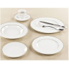 SOUCOUPE CLASSIC FILET OR 15CM EN PORCELAINE BLANCHE