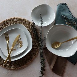 SALADIER ALASKA 23.5CM EN PORCELAINE BLANC