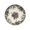 ASSIETTE CREUSE FLORALI 20.5CM EN GRÈS DÉCOR NOIR