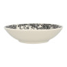 ASSIETTE CREUSE FLORALI 20.5CM EN GRÈS DÉCOR NOIR