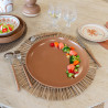 ASSIETTE PLATE ARITA 27CM EN GRÈS MARRON