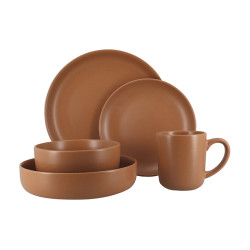 ASSIETTE COUPE ARITA 15CM EN GRÈS MARRON