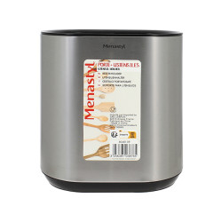 PORTE USTENSILE 18X11.5X19.5CM EN ACIER INOXYDABLE ET PLASTIQUE