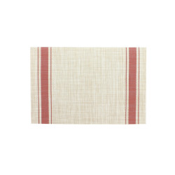 SET DE TABLE TISSÉ 45X30CM EN PVC ROUGE ET BEIGE