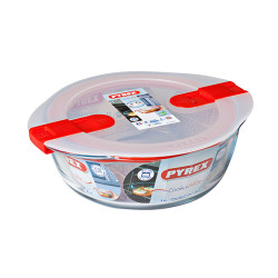 PLAT ROND 1.1L  20 CM AVEC COUVERCLE BOUTON VAPEUR COOK AND HEAT