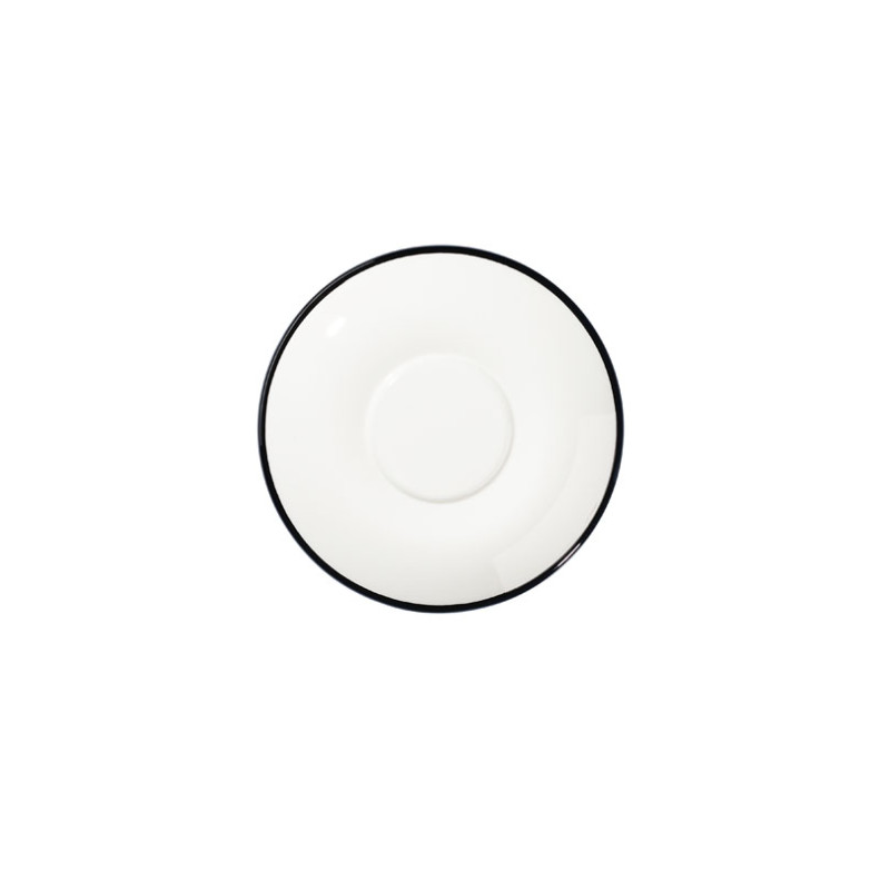 SOUS TASSE CAFE MODEST BLACK 12CM PORCELAINE