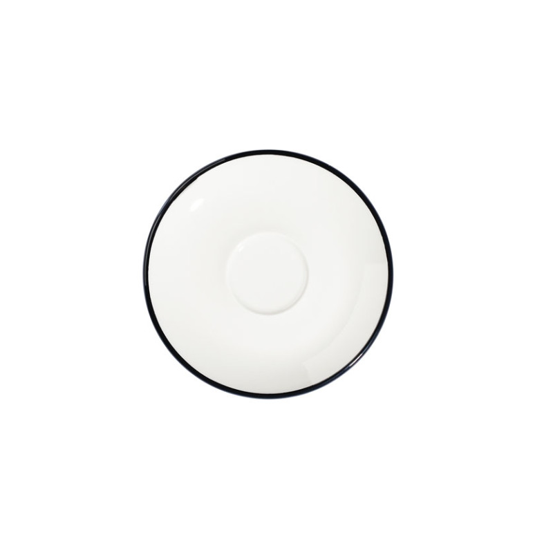 SOUS TASSE EXPRESSO MODEST BLACK 12CM PORCELAINE