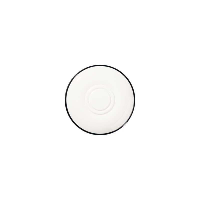 SOUS TASSE CAFE MODEST BLACK 16CM PORCELAINE