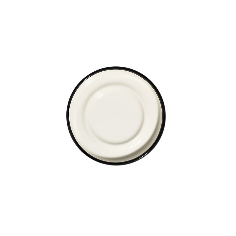 SOUS TASSE THE MODEST BLACK 10CM PORCELAINE