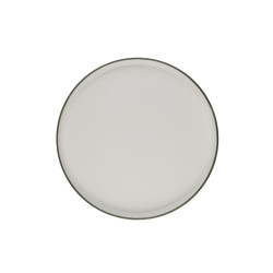 ASSIETTE PLATE MODEST VERT 25.5CM EN PORCELAINE