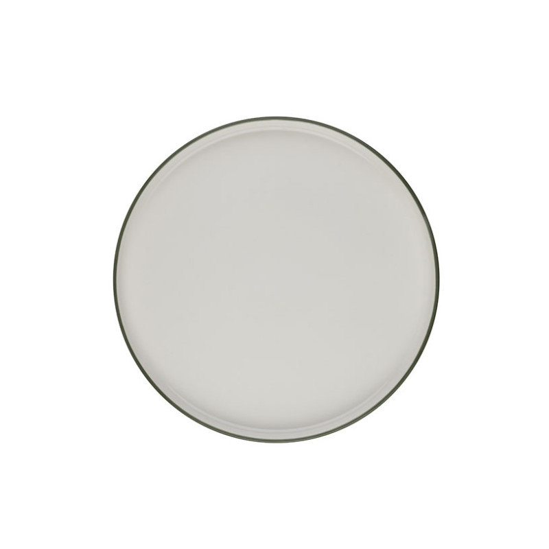 ASSIETTE PLATE MODEST VERT 25.5CM EN PORCELAINE