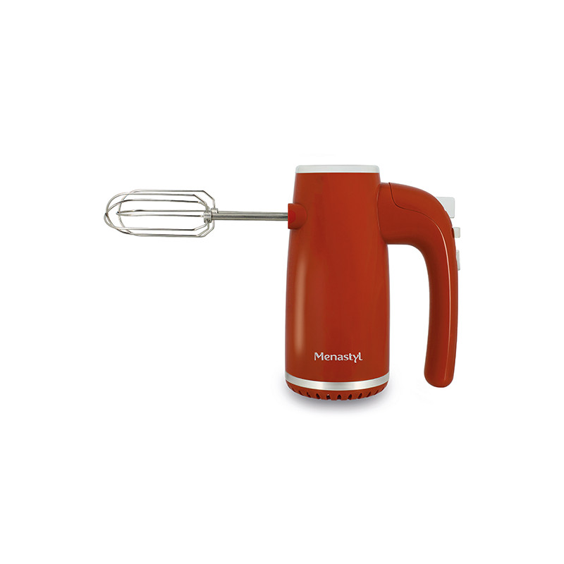 BATTEUR ÉLECTRIQUE RETRO EN PLASTIQUE ET ACIER INOXYDABLE BRIQUE