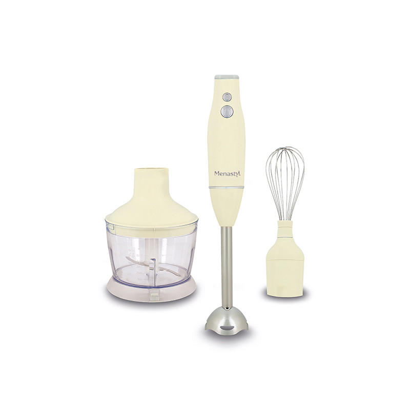 MIXEUR 3 EN 1 RETRO EN PLASTIQUE CRÈME
