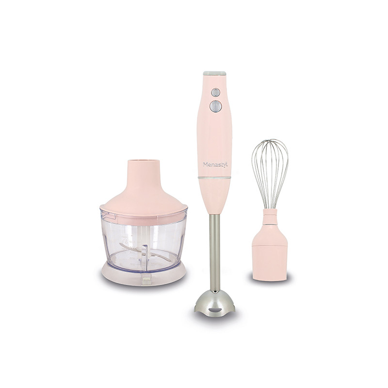 MIXEUR MULTIFONCTION RETRO EN PLASTIQUE ROSE