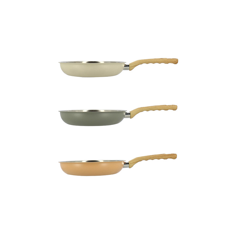 POÊLE EASYNOX 24CM EN ACIER INOX ET ALUMINIUM 3 COULEURS ASSORTIES