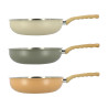 WOK EASYNOX 28CM EN ACIER INOX ET ALUMINIUM 3 COULEURS ASSORTIES