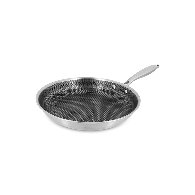 POELE TRINOX REVÊTU 28CM EN ACIER INOXYDABLE