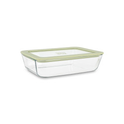 BOITE HERMÉTIQUE RECTANG PRESSBOX 820ML EN VERRE BOROSILICATE CELADON