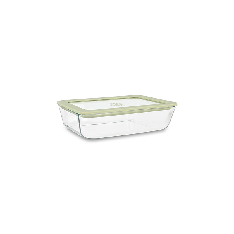 BOITE HERMÉTIQUE RECTANG PRESSBOX 820ML EN VERRE BOROSILICATE CELADON