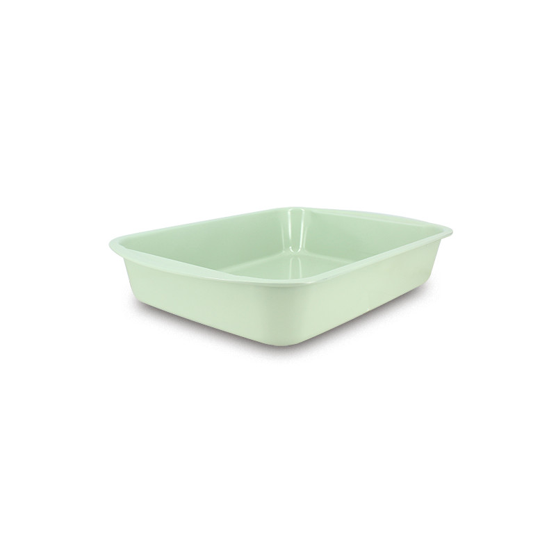 PLAT A FOUR COLORAMA 40X28CM EN ACIER CARBONE CELADON